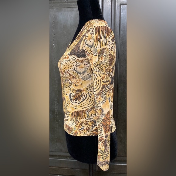 Swap Animal Pattern longsleeves blouse - Size Small - Picture 2 of 9